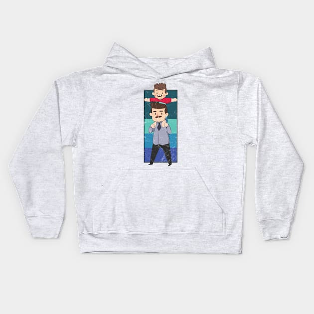 Best Father Son Day Kids Hoodie by avshirtnation